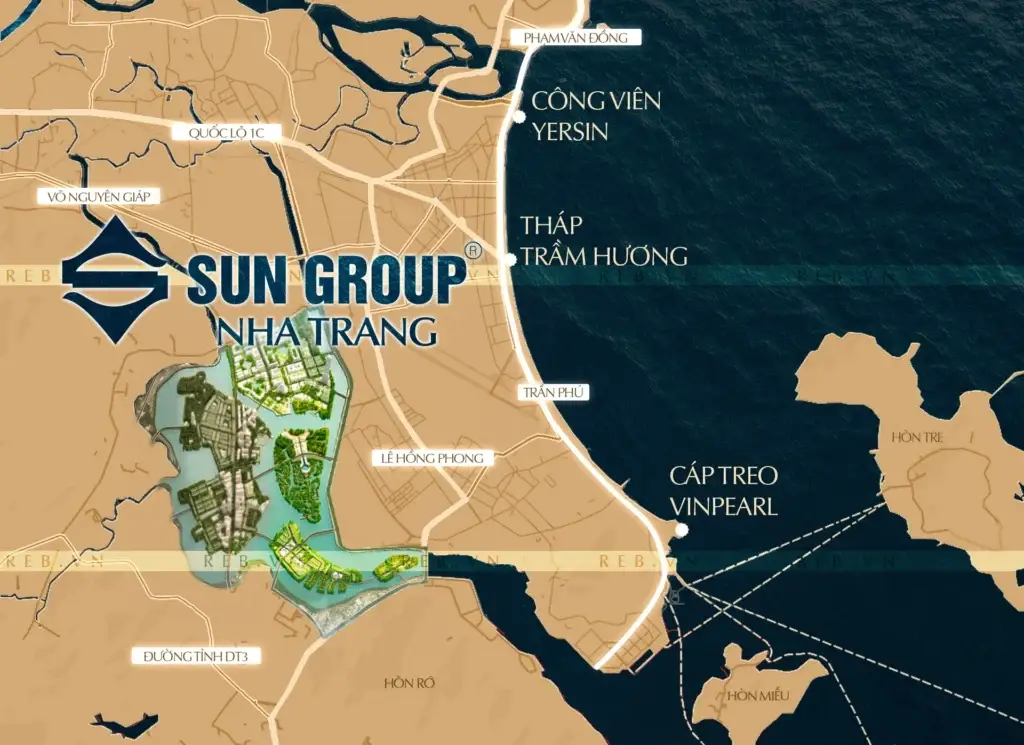 hình ảnh vị trí dự án sun group nha trang