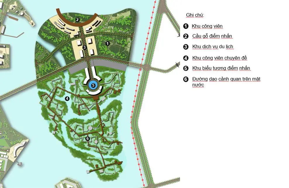 Tiểu khu B: Khu công viên sinh thái đô thị.