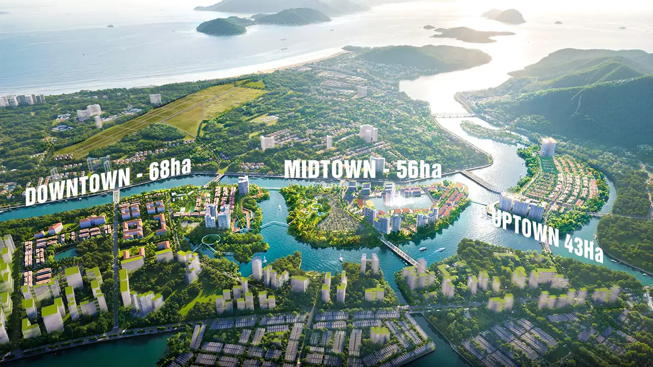 Bản đồ quy hoạch 3 đảo chức năng Charmora City