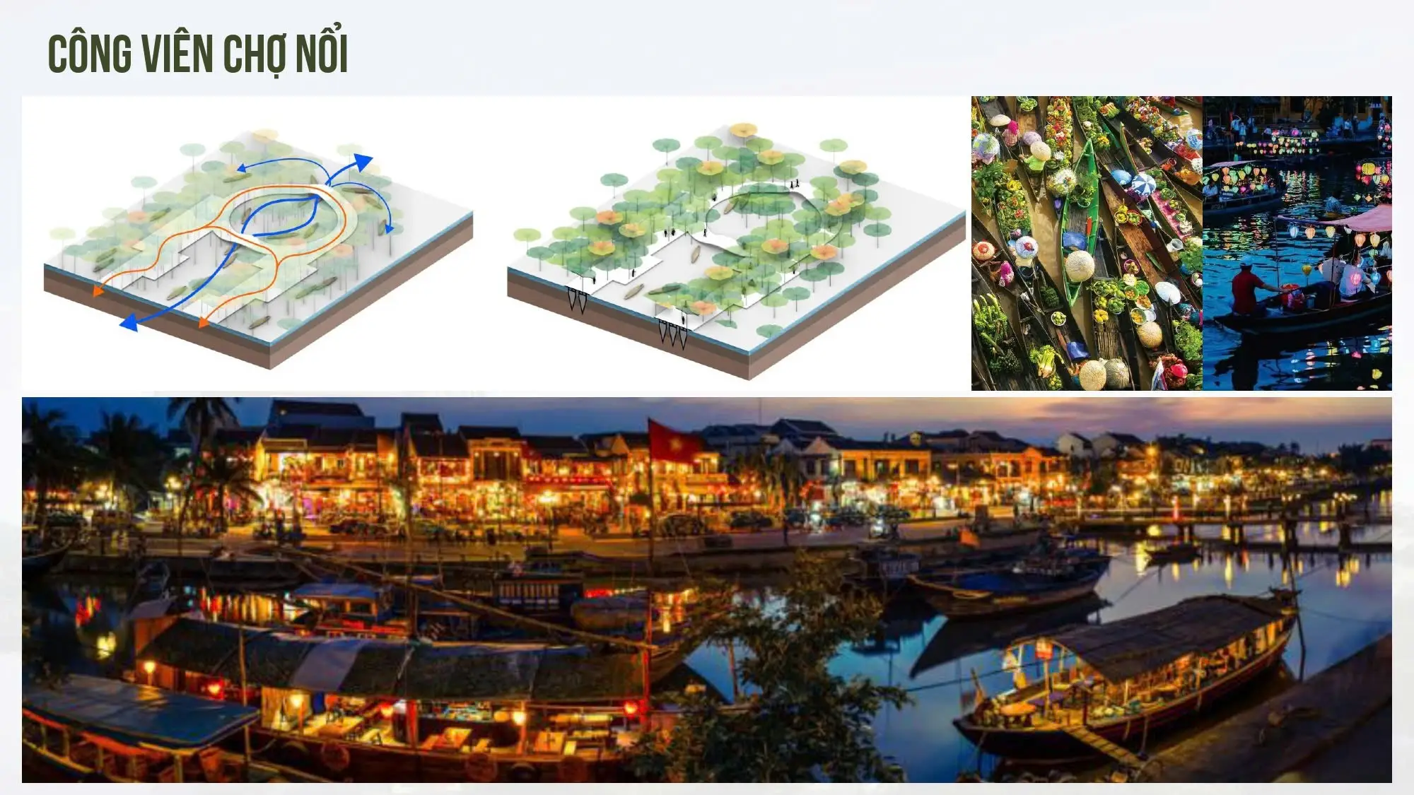 Công viên Chợ Nổi trong Khu đô thị hỗn hợp Nha Trang, kiến trúc phố cổ