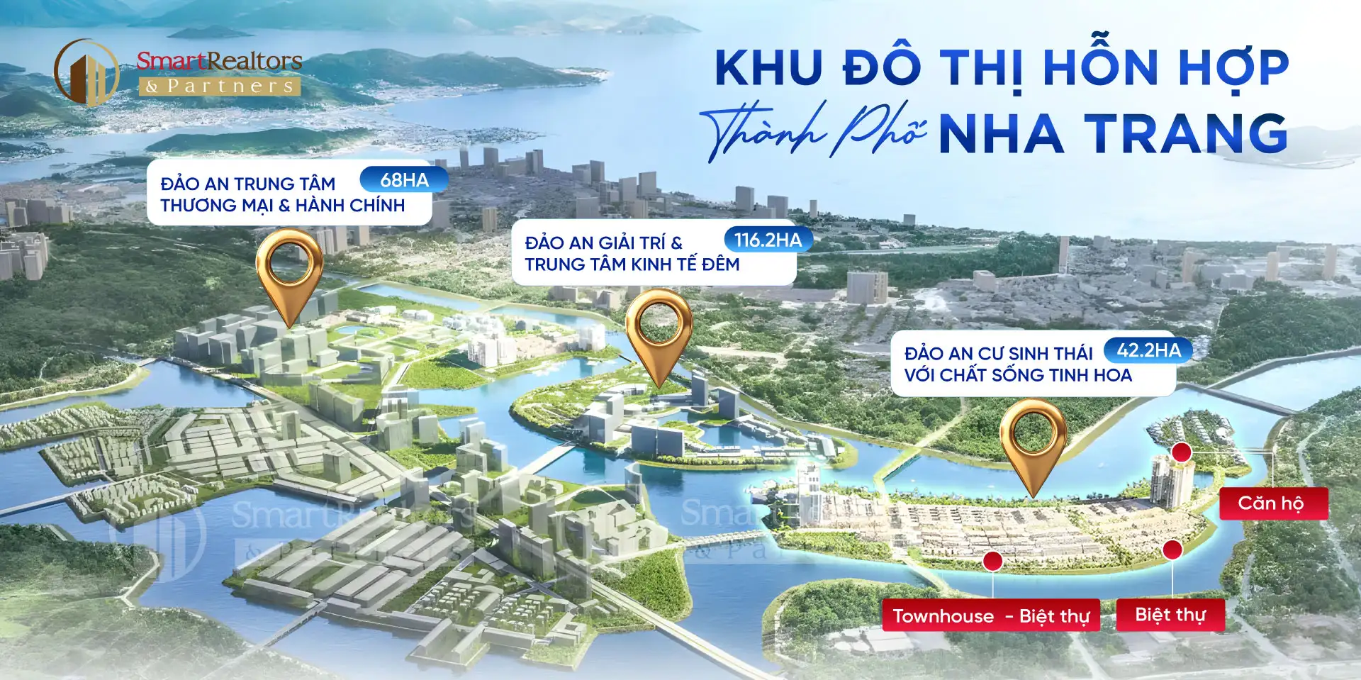 Phối cảnh 3 phân khu đô thị Charmora City Nha Trang