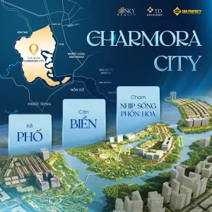 Sơ đồ kết nối thuận tiện từ Charmora City đến trung tâm thành phố và biển Trần Phú.
