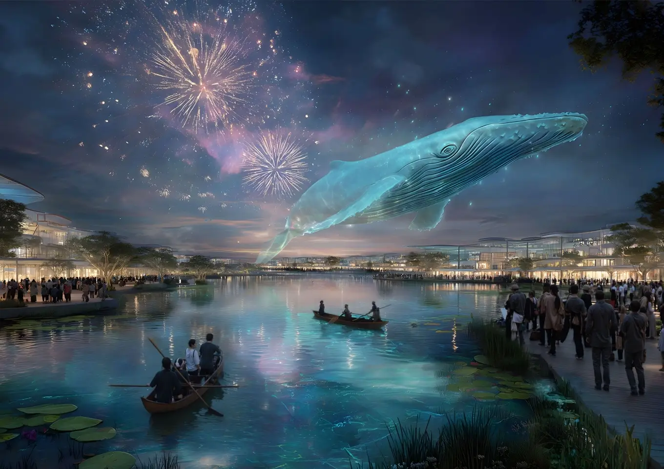 Phối cảnh phố đêm 24/7 sầm uất tại dự án Charmora City Nha Trang